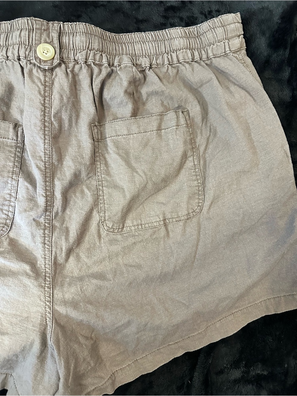 Torrid Taupe Linen Blend Drawstring Shorts Size 16 Relaxed Casual Summer - Picture 11 of 12